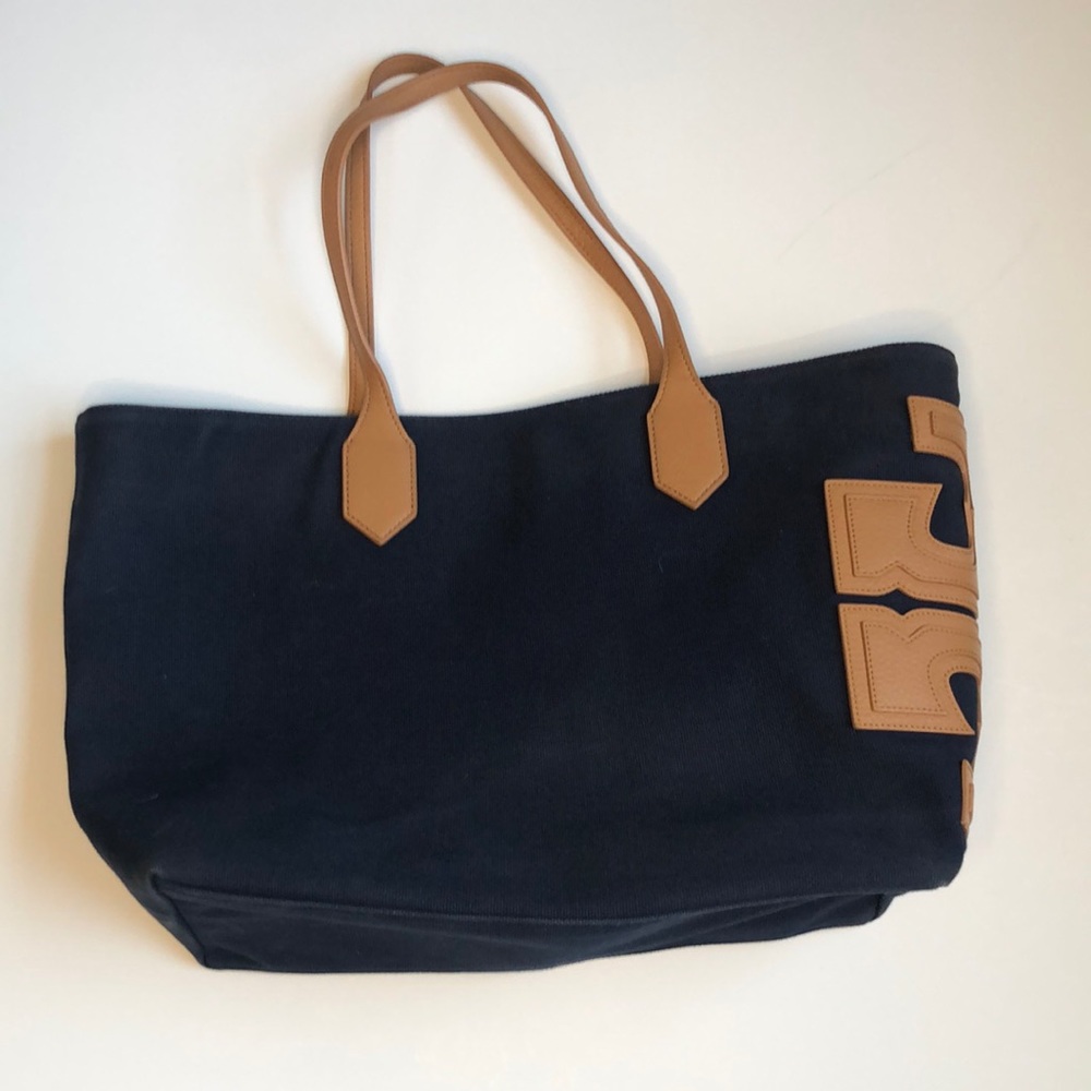 Tory Burch Stacked T Canvas Tote